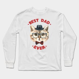 Best Dad Ever | Cad Daddy | Fur Parents | Cat Dad Gifts | Fathers Day Gifts | Cat Lover Gifts Long Sleeve T-Shirt